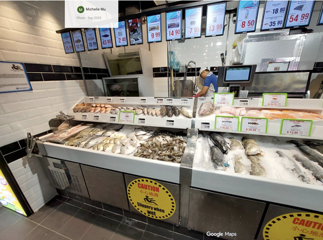 Fish market section at a Seng Siong location